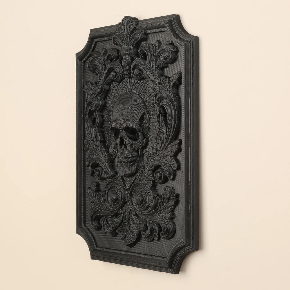 Retro Carved Skull Wall Decorative Plaque For Halloween Home Decor