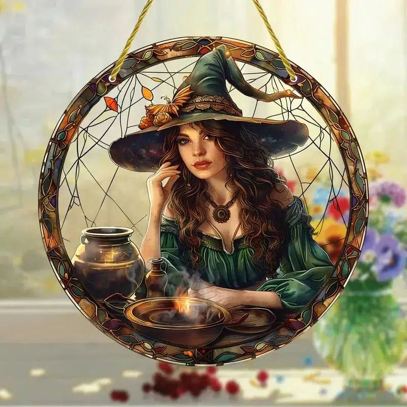 Spiritual suncatcher Mystic window decor Gothic window art Witchy Hanging Ornament for Christmas, Halloween-MoonChildWorld