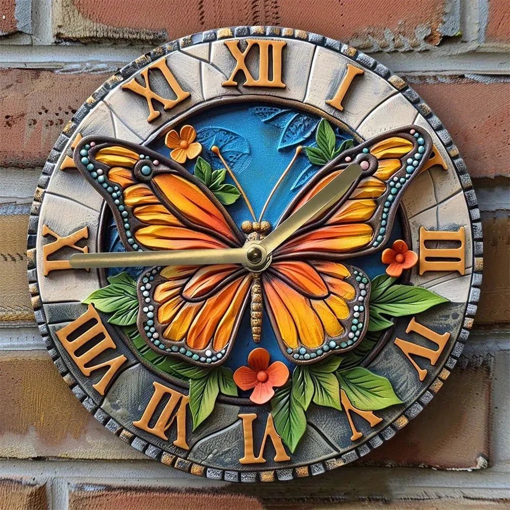 Vintage Butterfly Wall Clock-MoonChildWorld