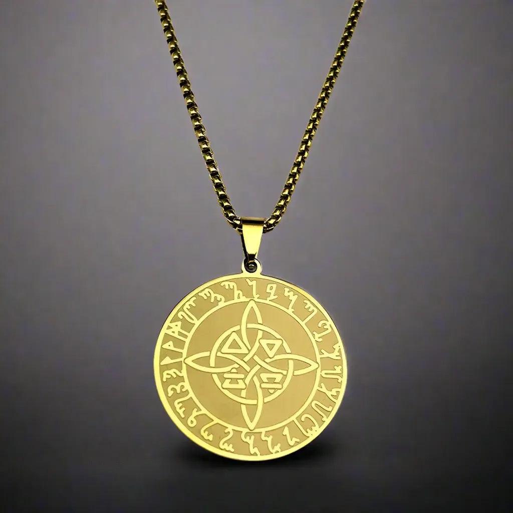 Witch Nordic Celtic Knot Runes Necklace Wiccan Pagan Jewelry-MoonChildWorld