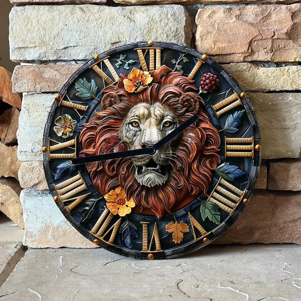 Spirit Lion Wall Clock Mystic Wall Decor-MoonChildWorld