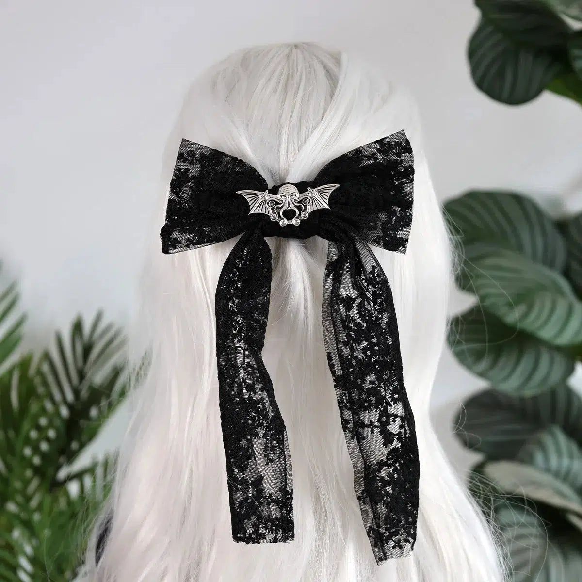 Charming Black Lace Bow Tie Inlaid Wicca hair jewelry-MoonChildWorld