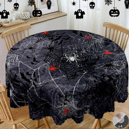 Witch Halloween Tablecloth - Spider Web Gothic Table cloth