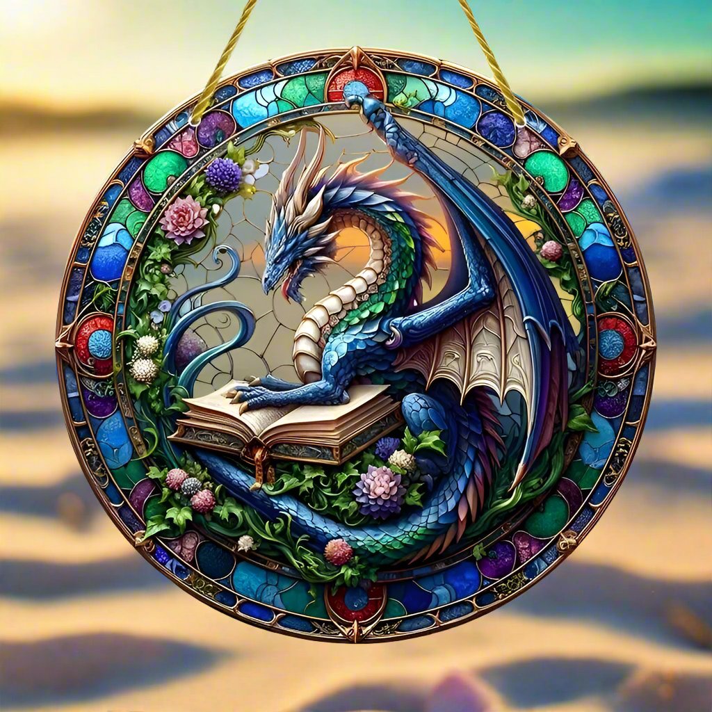 Dragon Suncatcher Dragon Acrylic Sign Dragon Window Decor-MoonChildWorld