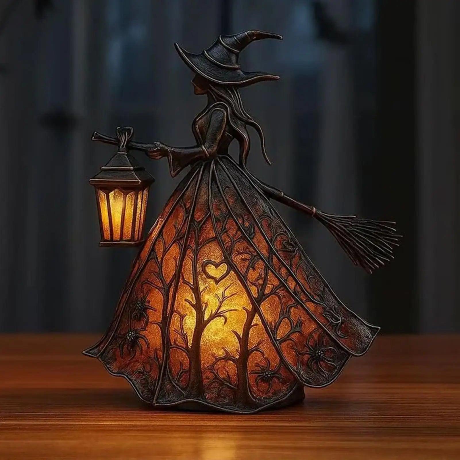 Gothic Witch Table Decor Halloween Witch Light Decoration-MoonChildWorld