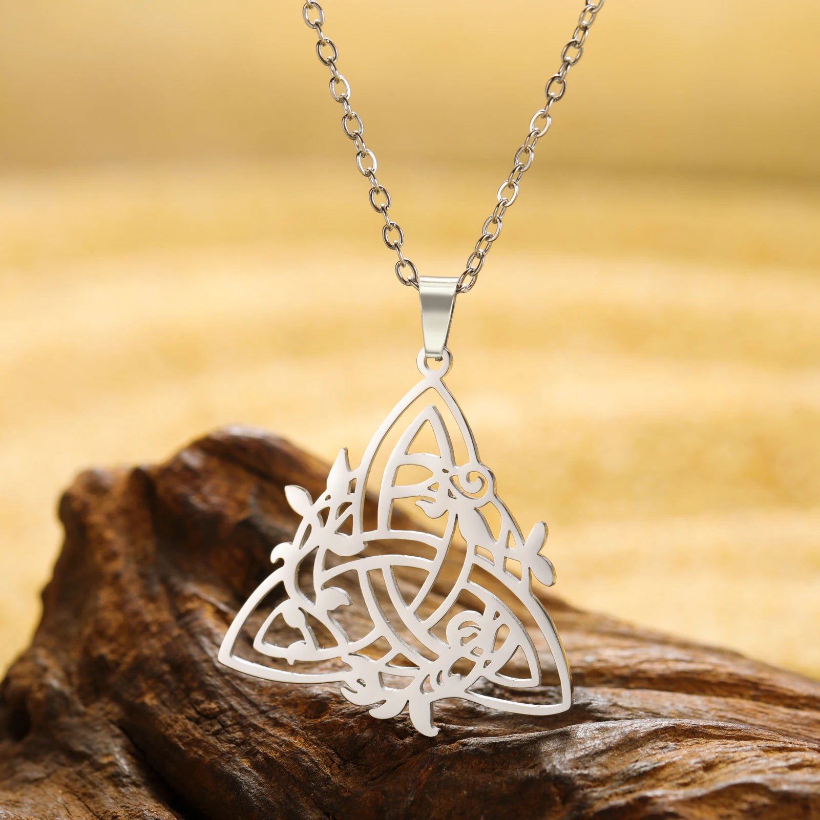 Celtic Trinity Knot Necklace Wicca Triquetra Necklace Witchcraft Jewelry-MoonChildWorld