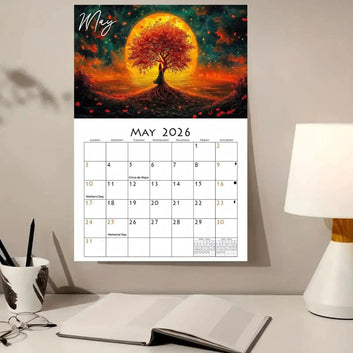 2026 Tree of Life Wall Calendar Monthly Planning Calendar for Wicca Pagan