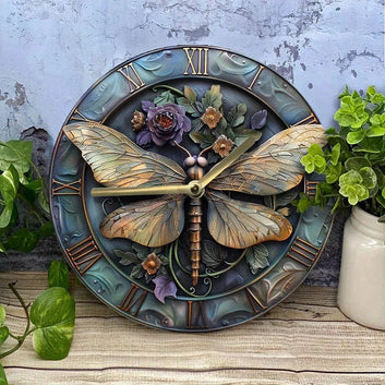 Mystical Dragonfly Wall Clock Dragonfly Home Decor