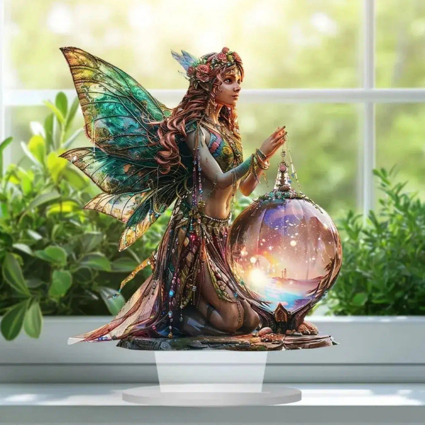 Fairy Elf 2D Flat Acrylic Table Ornament Elves Desk Ornament Pagan Home Decor-MoonChildWorld