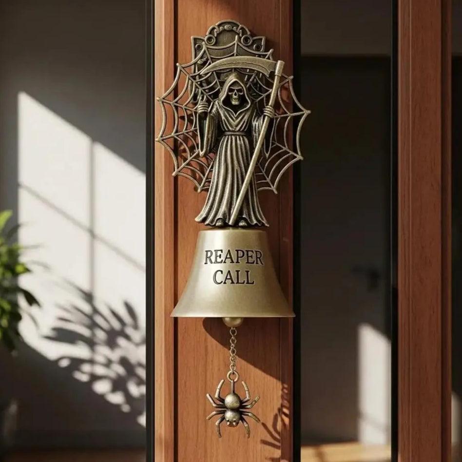 Spooky Halloween Witch Door Bell Vintage Style Shopkeepers Bell Metal Door Chime - Gothic Bell for Witchy Home Front Door-MoonChildWorld