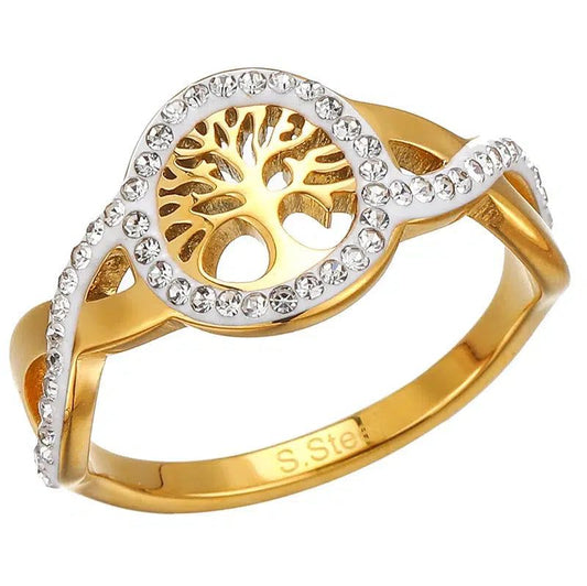 Crystal Tree Of Life Ring