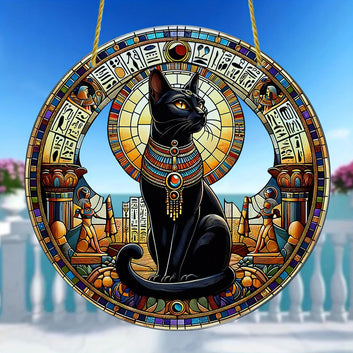 Egyptian Bastet Cat Goddess Suncatcher Spirit Cat Acrylic Sign