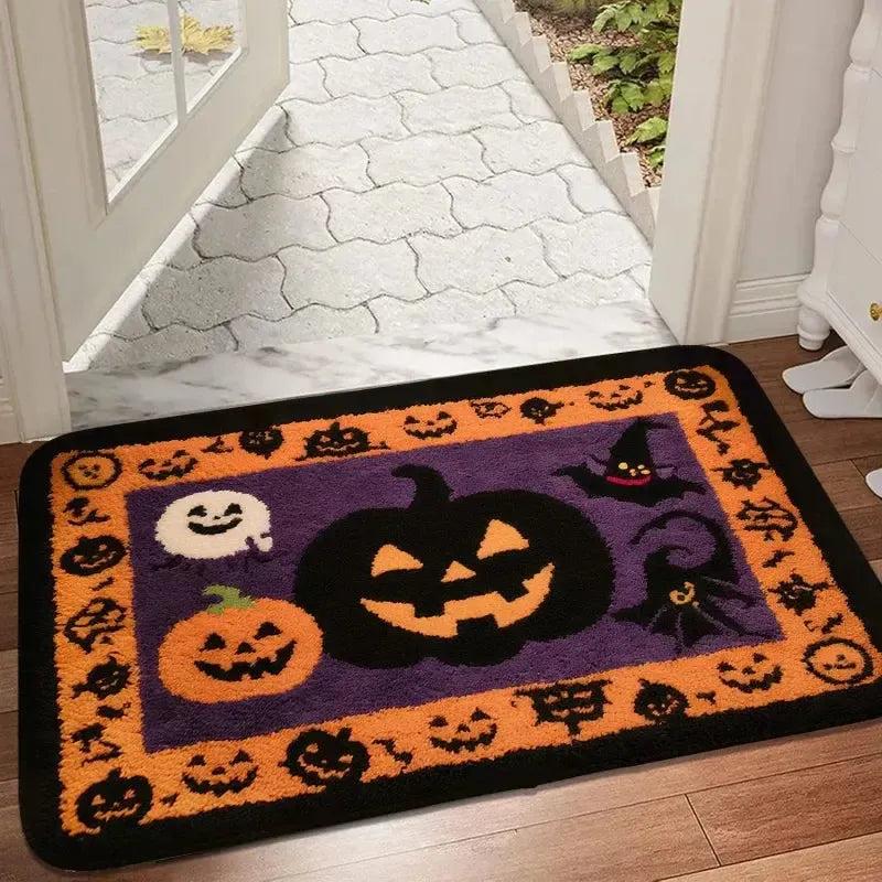 Spooky Halloween Doormat - Cute Ghost, Witch Design Witchy Home Decor-MoonChildWorld