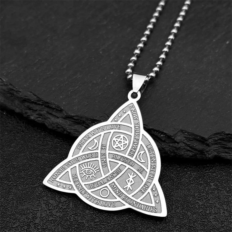 Celtic Trinity Knot Necklace Wicca Triquetra Necklace Witchcraft Jewelry-MoonChildWorld