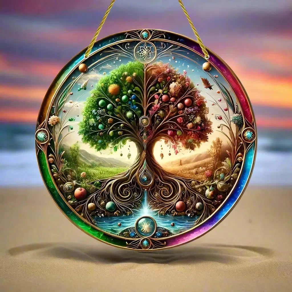 Spiritual suncatcher Mystic window decor Gothic window art Witchy Hanging Ornament for Christmas, Halloween-MoonChildWorld