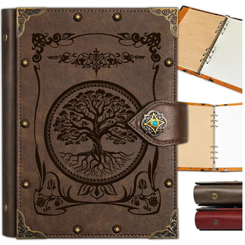 Pagan Tree of Life Notebook Vintage Leather Journal A5