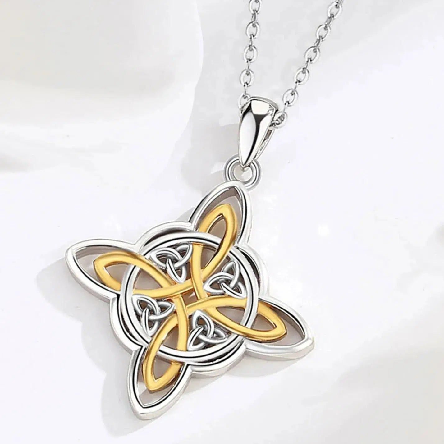 Witch Knot Necklace Witchcraft Celtic Necklace Wiccan Jewelry-MoonChildWorld