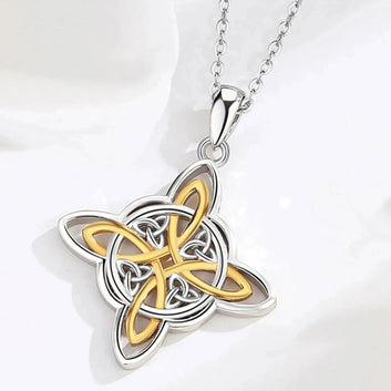 Witch Knot Necklace Witchcraft Celtic Necklace Wiccan Jewelry