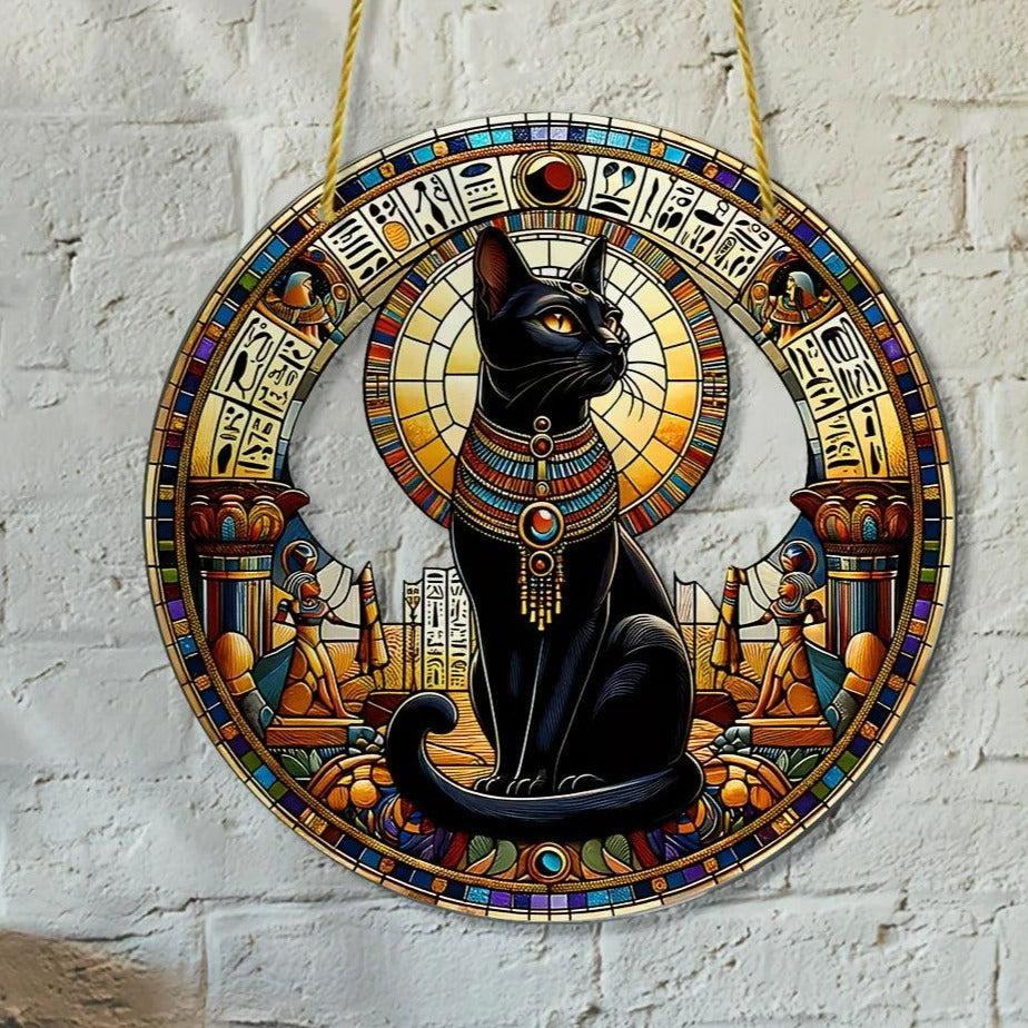 Egyptian Bastet Cat Goddess Suncatcher Spirit Cat Acrylic Sign-MoonChildWorld