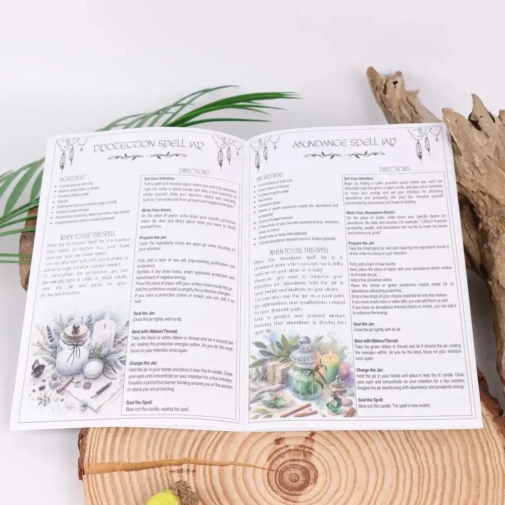 Spell Jars Magical Herb Book Guides Hardcover Illustrated Books Spiritual Growth and Occult Studies-MoonChildWorld