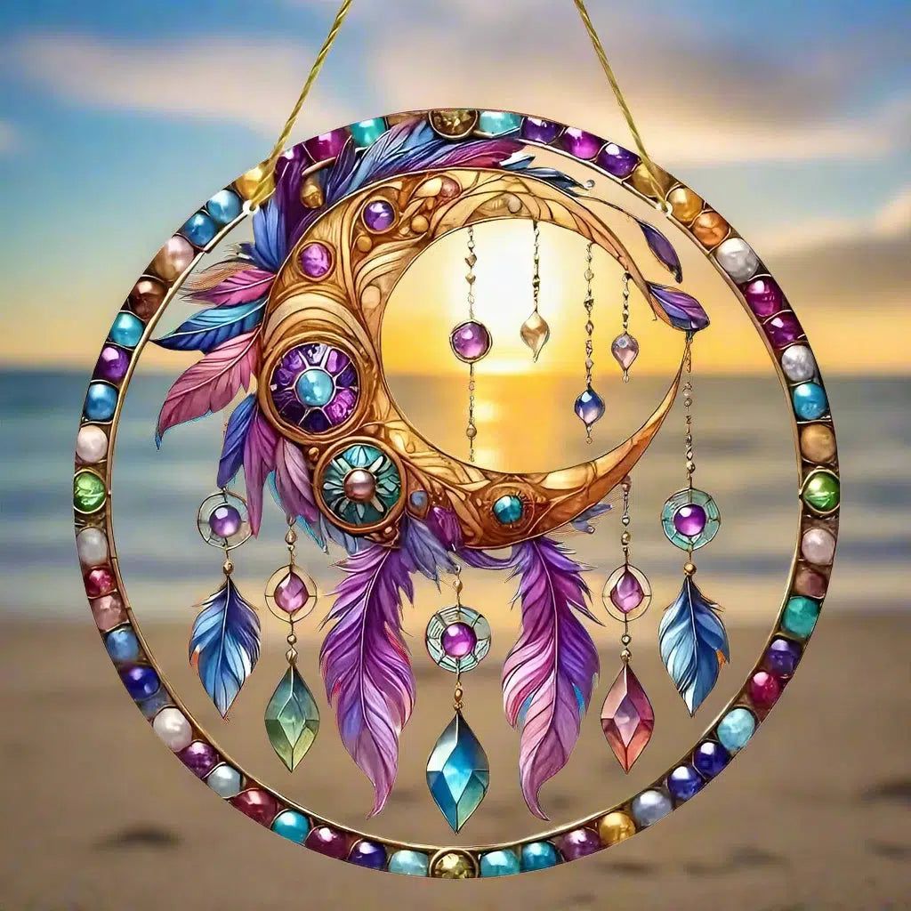 Spiritual suncatcher Mystic window decor Gothic window art Witchy Hanging Ornament for Christmas, Halloween-MoonChildWorld