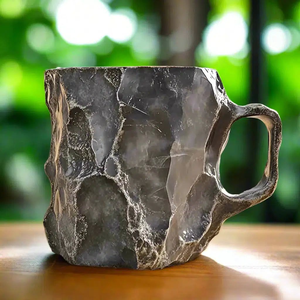 Mineral Crystal Coffee Mugs Natural Mineral Crystal Mug With Spoon Christmas Gift-MoonChildWorld