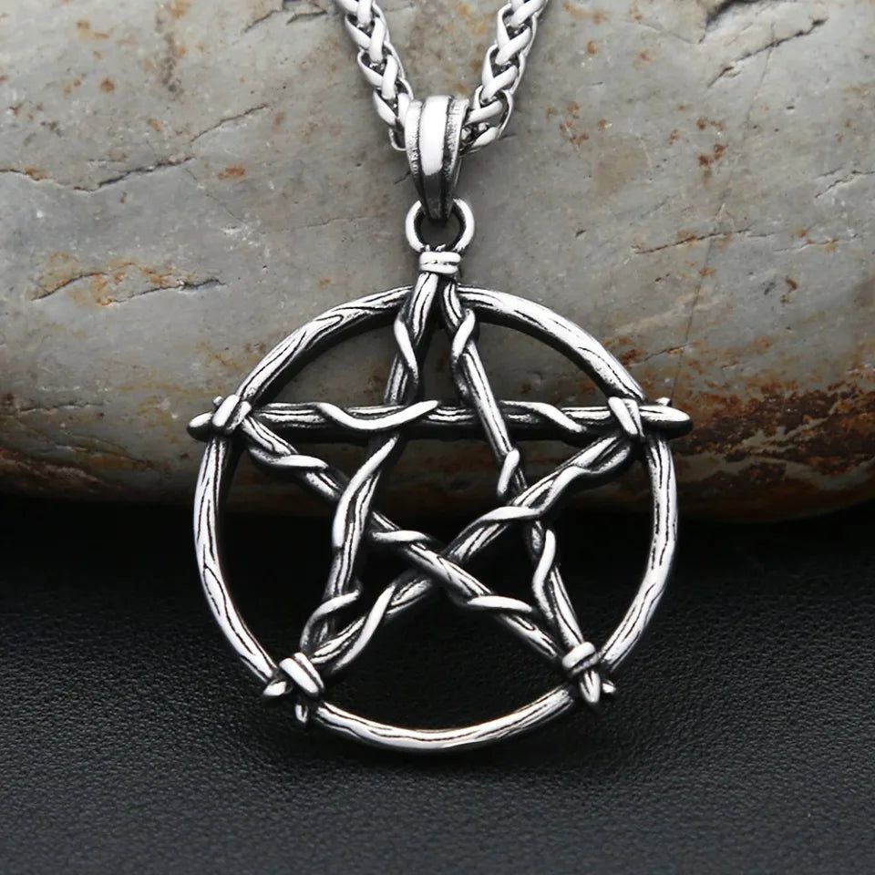 Witchcraft Pentagram Necklace Pentacle Pagan Jewelry-MoonChildWorld