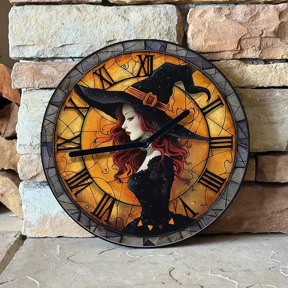 Mystical Witch Wall Clock-MoonChildWorld