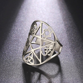 Pentagram Ring Wicca Pagan Ring-MoonChildWorld