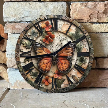 Mystic Butterfly Wall Clock