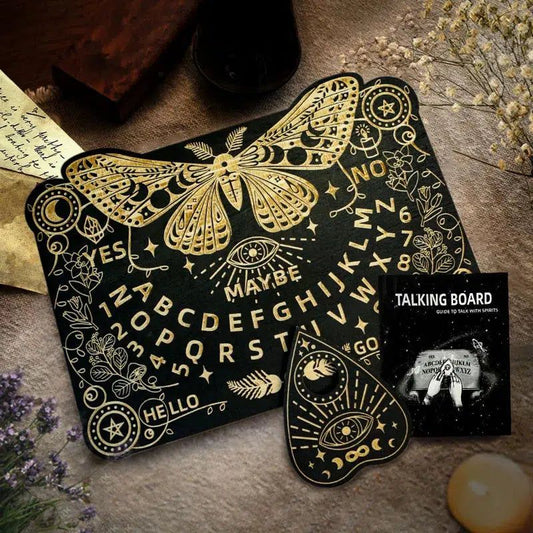 Wicca Wooden Divination Pendulum Board Butterfly Engraved Witch Ouija Board Spirit Talking Board