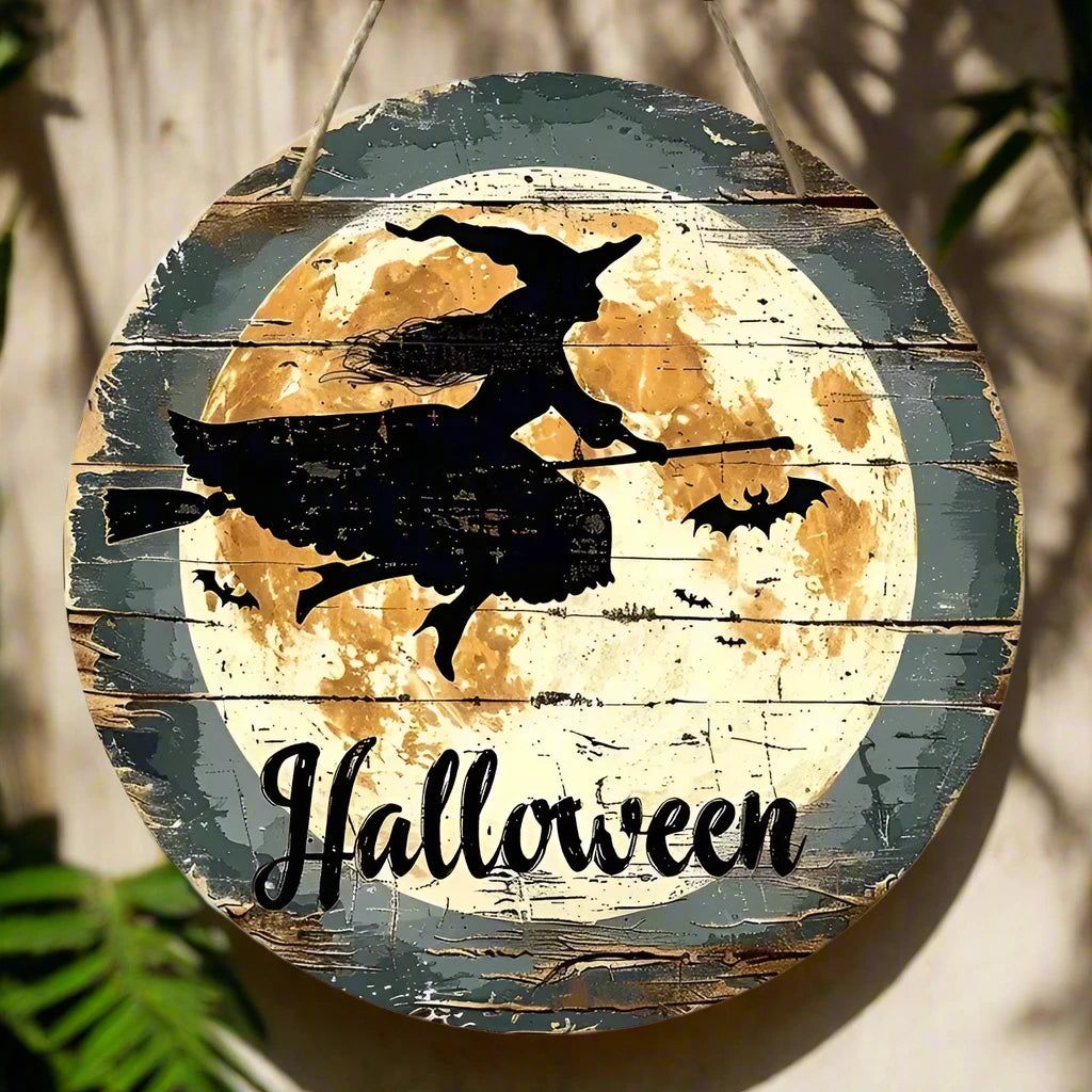 Vintage Wooden Sign Halloween Hanging Sign Gothic Wood Sign-MoonChildWorld