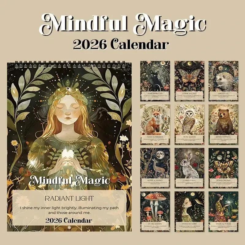 2026 Mindful Magic Calendar Nature Inspired Creatures Pagan Calendar-MoonChildWorld