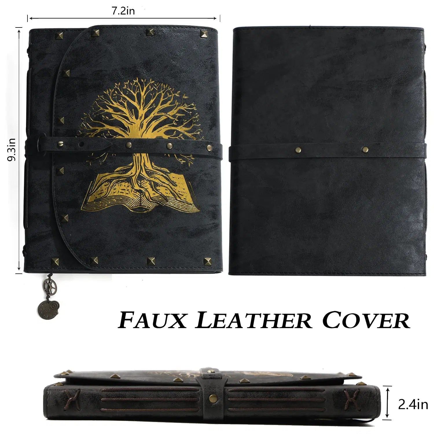 Pagan Tree of Life Notebook Vintage Leather Journal A5-MoonChildWorld