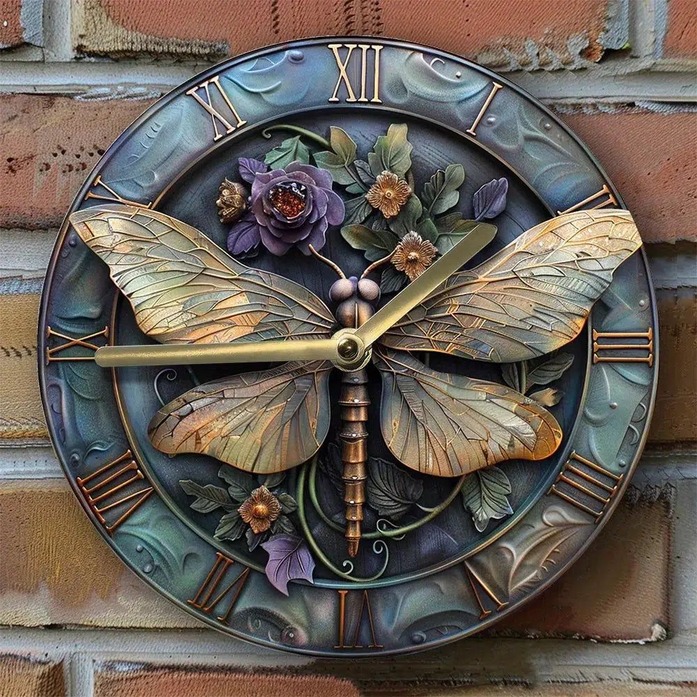 Mystical Dragonfly Wall Clock Dragonfly Home Decor-MoonChildWorld