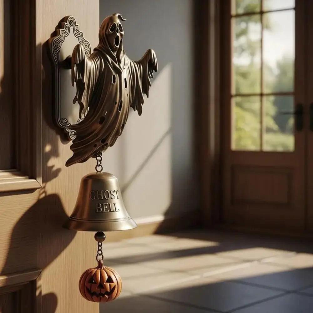 Spooky Halloween Witch Door Bell Vintage Style Shopkeepers Bell Metal Door Chime - Gothic Bell for Witchy Home Front Door-MoonChildWorld
