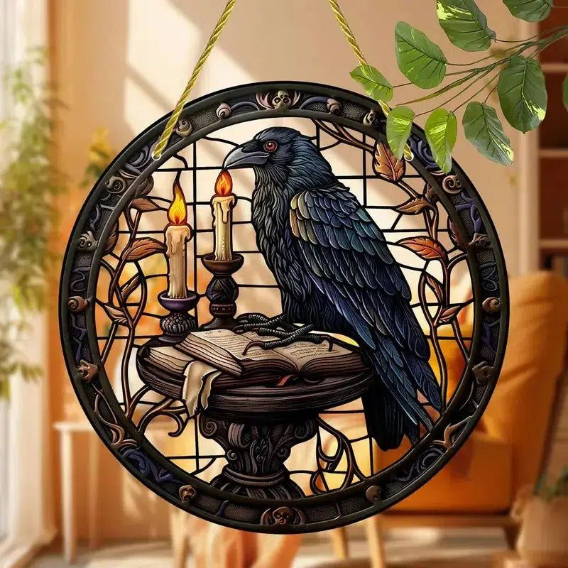 Spiritual suncatcher Mystic window decor Gothic window art Witchy Hanging Ornament for Christmas, Halloween-MoonChildWorld