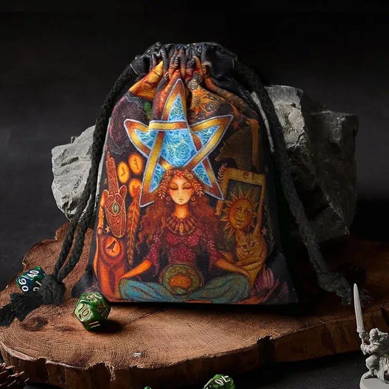 Mystic Velvet Tarot Card Witch Storage Bag Wicca Tarot Pouch-MoonChildWorld