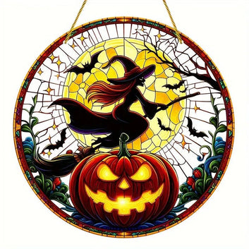 Flying Witch Window Ornament Witch Halloween Suncatcher