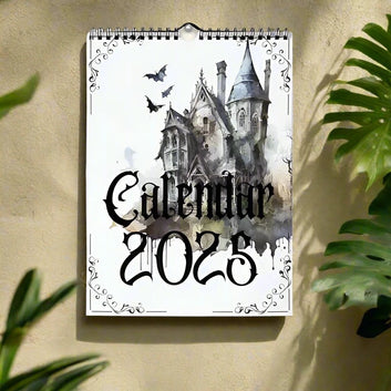 Gothic Calendar 2025 Monthly Calendar Witchy Wall Calendar