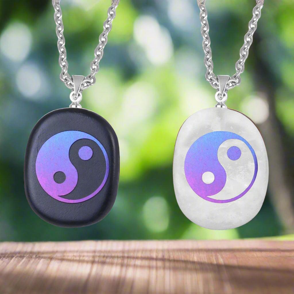 Natural Stone Necklace Obsidian Sun Moon Viking Constellations Metatron Chakra Reiki Spiritual Protection Necklace-MoonChildWorld