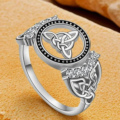925 Silver Celtic Knot Ring Witchcraft Ring Wicca Jewelry-MoonChildWorld
