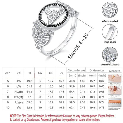 925 Silver Celtic Knot Ring Witchcraft Ring Wicca Jewelry-MoonChildWorld