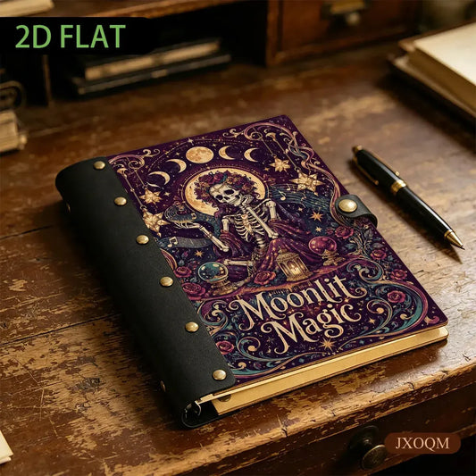 Skeleton Crystal Ball Journal - witchy gifts - MoonChildWorld