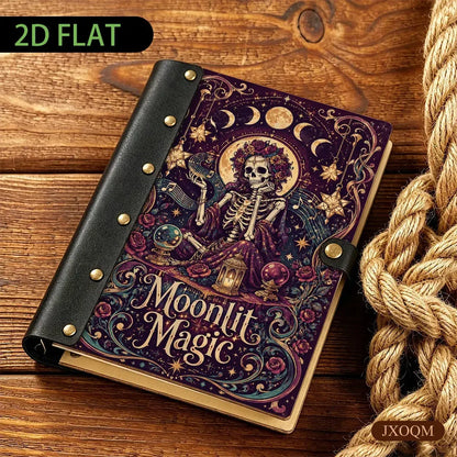 Skeleton Crystal Ball Journal - witch grimoire - MoonChildWorld