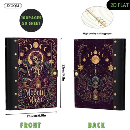 Skeleton Crystal Ball Journal - divination journal - MoonChildWorld