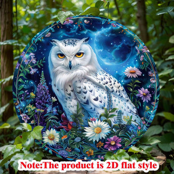 Snowy Owl Metal Sign Spirit Owl Witchy Metal Sign-MoonChildWorld