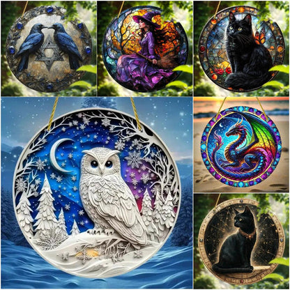 Spiritual suncatcher Mystic window decor Gothic window art Witchy Hanging Ornament for Christmas, Halloween-MoonChildWorld