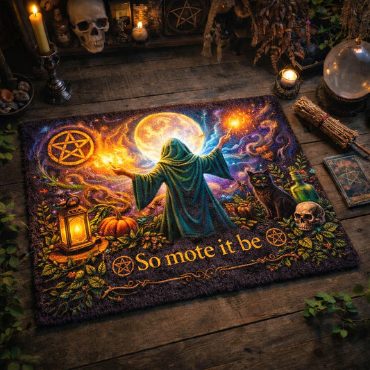So Mote It Be Wicca Doormat for Pagan Home Decor-MoonChildWorld
