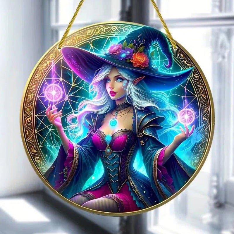 Spell Witch Acrylic Suncatcher Magick Window Hanging-MoonChildWorld